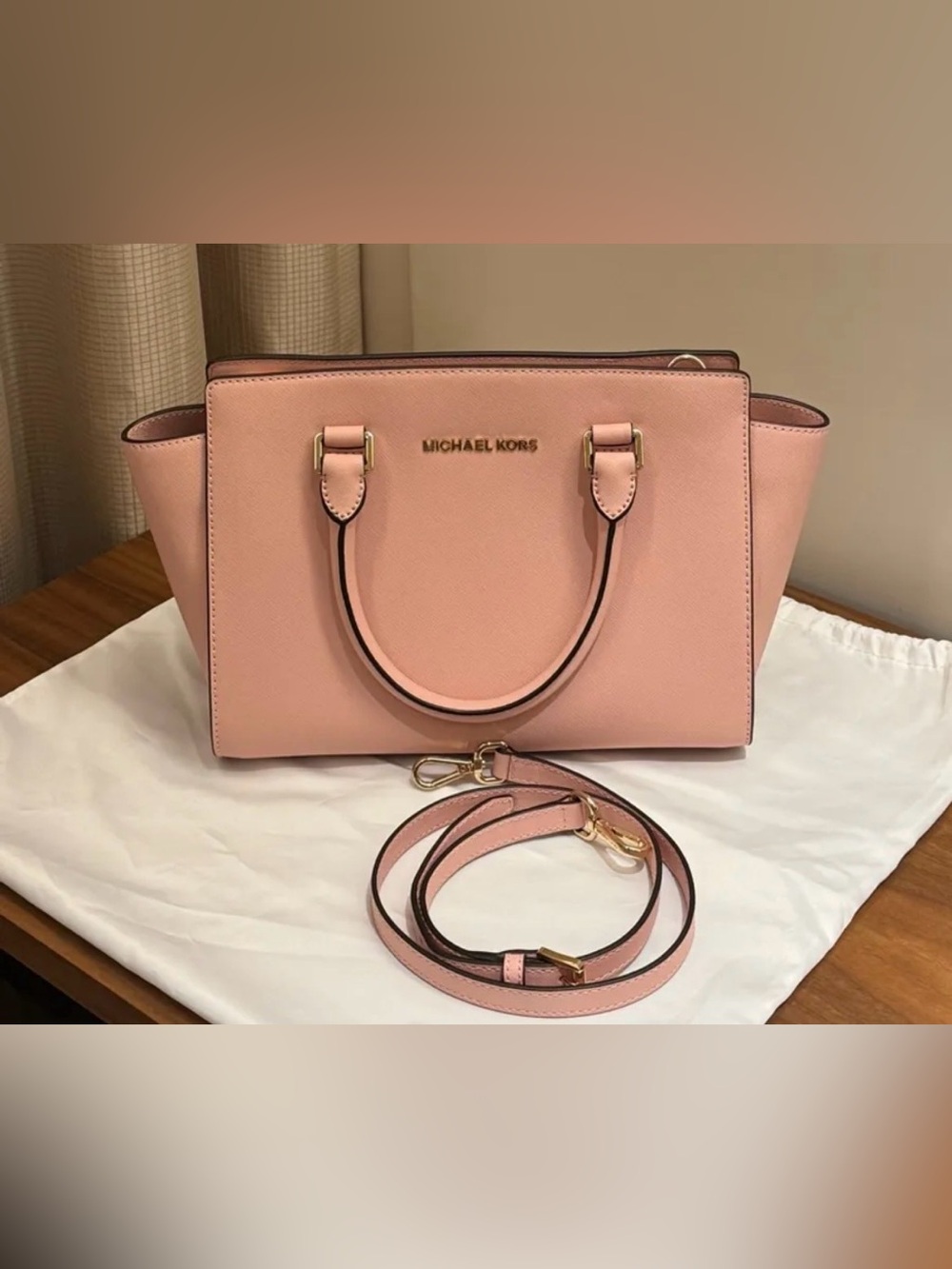 MICHAEL KORS Pink Selma Leather Satchel